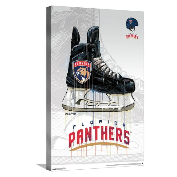 NHL Florida Panthers - Drip Skate 21 Canvas Wall Poster, 14.725" x 22.375"