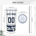 thumbnail image 4 of New York Custom Tumbler 20 oz for Women Men gift, Custom Name and Number Tumbler, with Lid and Straw Stainless Steel Tumbler Double Walled, 4 of 6