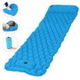 thumbnail image 1 of Tapis de Couchage Gonflable avec Oreiller Pompe à Pied Matelas Pneumatique pour pour Sac à Dos Randonnée Voyage, 1 of 7
