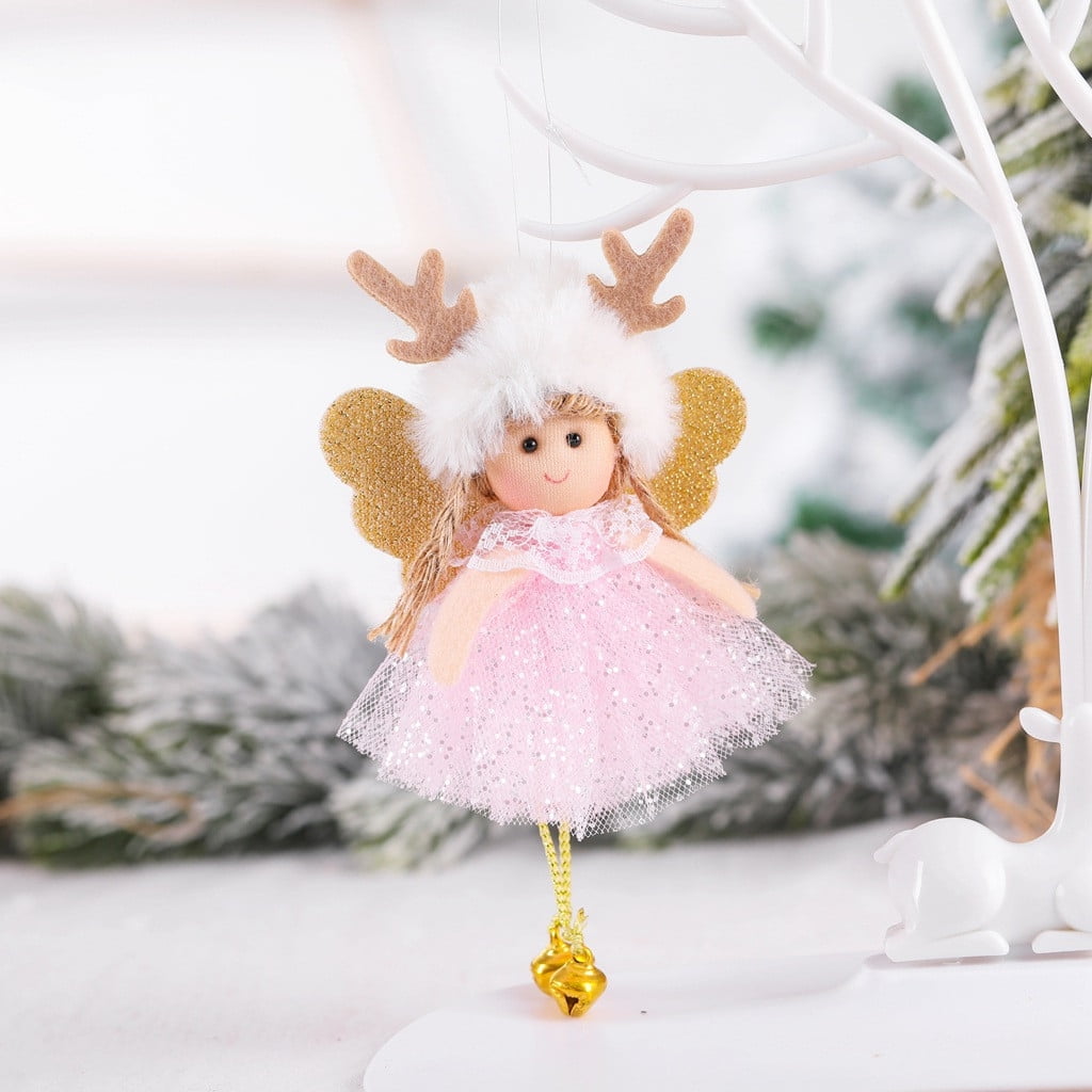 Cute Angel Lace Doll Christmas Tree Creative Decoration Pendant D ⚡Webla⚡ Christmas Doll 