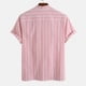 thumbnail image 4 of Eres Más Que una Camisa de Puntuación de Prueba, Impresión de Rayas de Botón Casual de los Hombres, Camisa de Blusa de Manga Corta, 4 of 6
