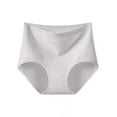 thumbnail image 2 of Women's Cotton Underwear High Waisted Full Cover Ladies Comfortable Casual Panties for Teen Girls Women's Underwear Cotton Gray 3XL, 2 of 5