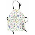 thumbnail image 1 of Aster Apron, Botanical Herbs Blossoms Leaves Shabby Plants Growth of Mother Nature Illustration, Unisex Kitchen Bib with Adjustable Neck for Cooking Gardening, Adult Size, Multicolor, by Ambesonne, 1 of 4