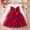 Red, variant on BRGZLK Flower Girl Tulle Dress Fashion Cute Solid Color Long Sleeve Bow Sequin Netting Ruffle Elegant Princess with Waist Belt Holiday Party Clothes Black 7-8 Years