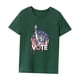 thumbnail image 3 of Camiseta de verano con cuello redondo para mujer, para senderismo, vacaciones, playa, uso diario, caminar Verde, 3 of 7