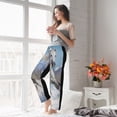thumbnail image 4 of Uemuo Running White Horses Pattern Women's Wide Leg Palazzo Lounge Pants with Pockets Light Weight Loose Comfy Casual Pajama Pants-XX-Large, 4 of 9