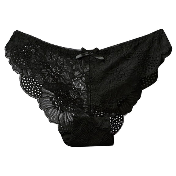 Custom Logo Low Rise Striped Invisible Cotton Thong Thongs for Women Black L
