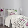 thumbnail image 5 of Ambesonne Periodic Table Quilted Bedspread Set 2 Pcs, Colorful Science, Twin Size, Dark Grey Sky Blue, 5 of 6
