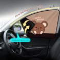 thumbnail image 3 of (Con Vídeo) Protección Solar Cinta Negra Opaca Cortinas Magnéticas Fuertes para Coche Dibujos Animados Parasol Magnético Multipatrón para Coche Lucky Mouse (pasajero Delantero), 3 of 9