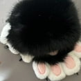 thumbnail image 5 of 3. Plush Paws Mittens with Claws Faux Gloves for Cosplay, Halloween Fursuit Costume & Therians Accessories, 5 of 9