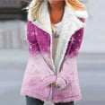 thumbnail image 2 of Black And Friday Deal 50% Off Clear!Winter Long Coats for Women, Women Plus Size Winter Warm Composite Plush Button Lapels Jacket Outwear Coat Gifts Christmas Gift, 2 of 5