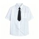 thumbnail image 2 of Odeerbi Camisa de Vestido de Algodón Para Niños Con Corbata A Rayas Camisas de Uniforme Escolar de Manga Corta Con Bolsillo, 2 of 9