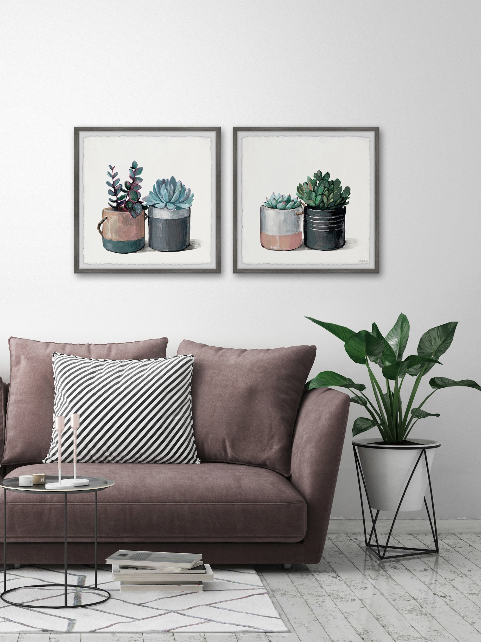 Marmont Hill Succulent Planters Diptych