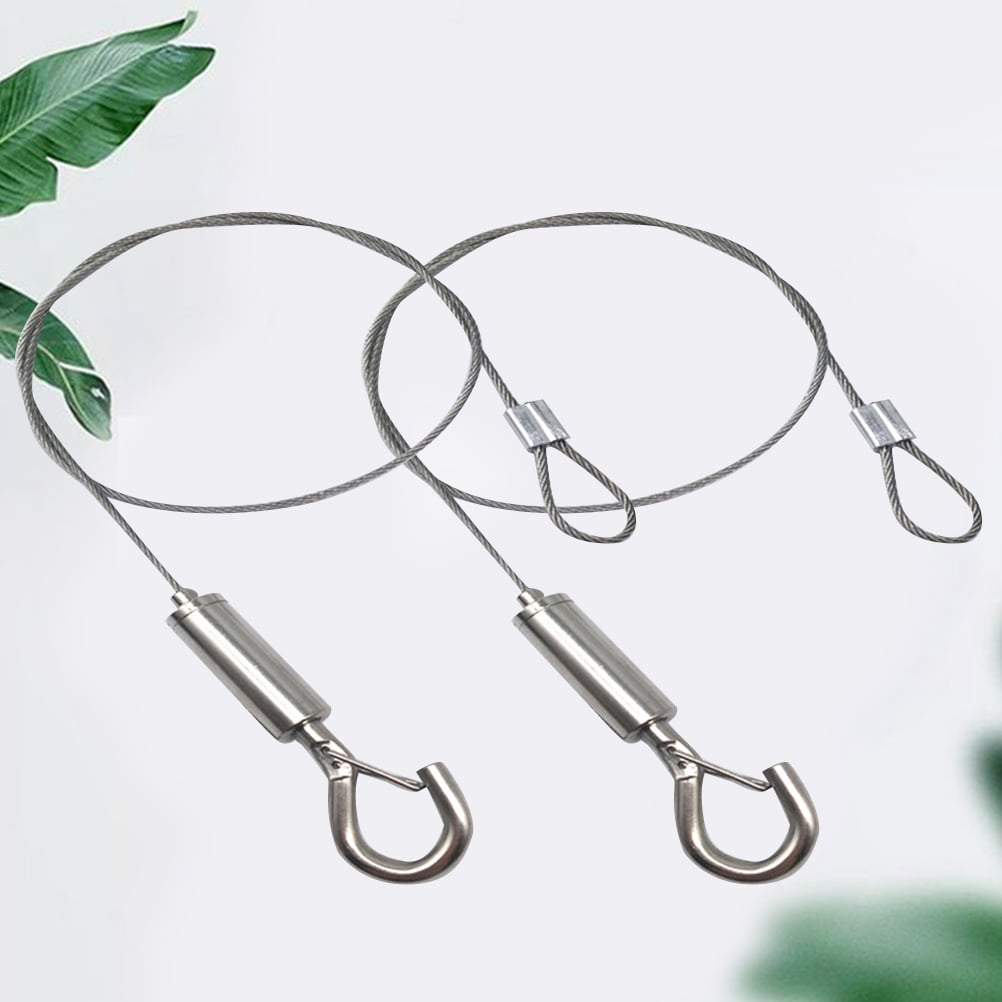 Clispeed 2 Pcs Plated Steel Sign Hanging Wire Cable for Exhibition Display and Mechanical Equipment Suspension Kit