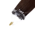 thumbnail image 4 of MY-LADY THICK Micro Loop Ring 100% Remy Human Hair Extensions Brown Invisible Nano Beads Micro Link Hairpiece 50S 1G, 4 of 10