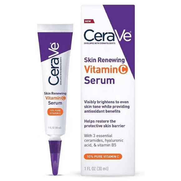 Vitamin C Serum with Hyaluronic Acid | Face Brightening Serum with 10% Pure Vitamin C | Fragrance Free | 1st Floor. ounce
