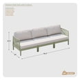 thumbnail image 3 of WestinTrends Playa Modern Polypropylene Resin 3 Seat Outdoor Patio Sofa, Green, 3 of 15
