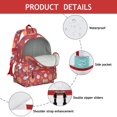 thumbnail image 4 of Red Sport Balls Football Backpack for School,Schoolbag with Adjustable Shoulder Straps & Padded Back,13.4"x11"x4.7", 4 of 6