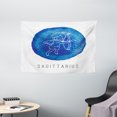 thumbnail image 1 of Zodiac Sagittarius Tapestry, Watercolor Doodle Illustration of Archer Horoscope Illustration, Wall Hanging for Bedroom Living Room Dorm Decor, 60W X 40L Inches, Navy Blue and White, by Ambesonne, 1 of 2
