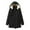 Black, variant on Womens Coats Outerwear Winter Women's Solid Color Plus Size Lamb Fleece Hooded Zipper Plush Coat
