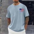 thumbnail image 1 of Tops para hombre, blusas y camisas de cuello redondo y manga corta para hombre, blusas casuales de moda con cuello redondo y estampado para hombre, blusas de poliéster para hombre., 1 of 6