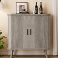 thumbnail image 7 of FANRAL 31.5" Wide Fluted Sideboard Buffet Cabinet with Sliding Door,Adjustable Shelves,Multi-Functional Storage Console for Kitchen Dining Room Living Room,Gray Storage Cabinet, 7 of 7