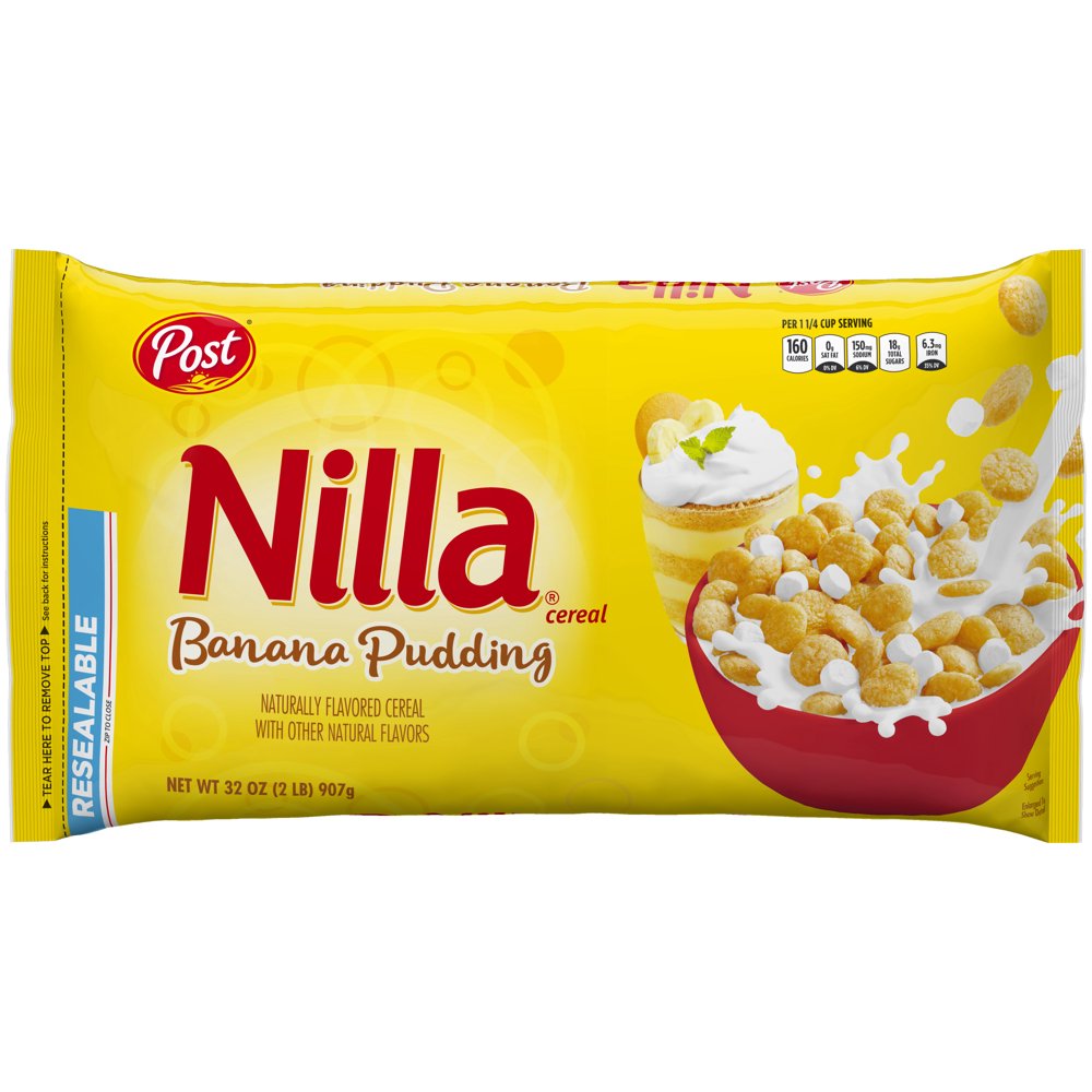 Post, Nilla Wafer Breakfast Cereal, Banana Pudding, 32 Oz Bag Walmart