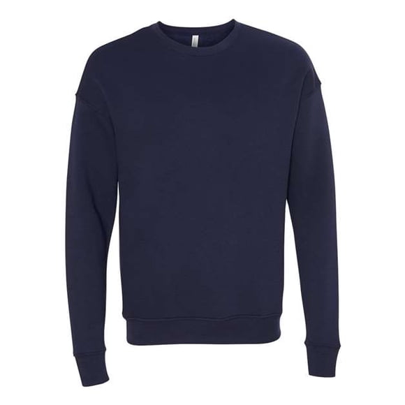 Bella+Canvas - Sudadera clásica unisex con cuello redondo, estilo suave, pequeña, azul marino Bella+Lienzo 3945