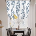 thumbnail image 3 of Blue Botanical Tie Up Curtains for Windows, Adjustable Balloon Window Shades, Pastoral Elegant Spring Floral Kitchen Window Treatments Farmhouse Short Curtains with Rod Pocket 42"x45", 3 of 8