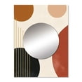thumbnail image 2 of Designart "Minimal Boho Pattern in Beige II" Abstract Minimalism Mirror Wall Decor - Modern Beige Abstract Mirror Wall Art For Bathroom - 32" x 24" Inch, 2 of 5