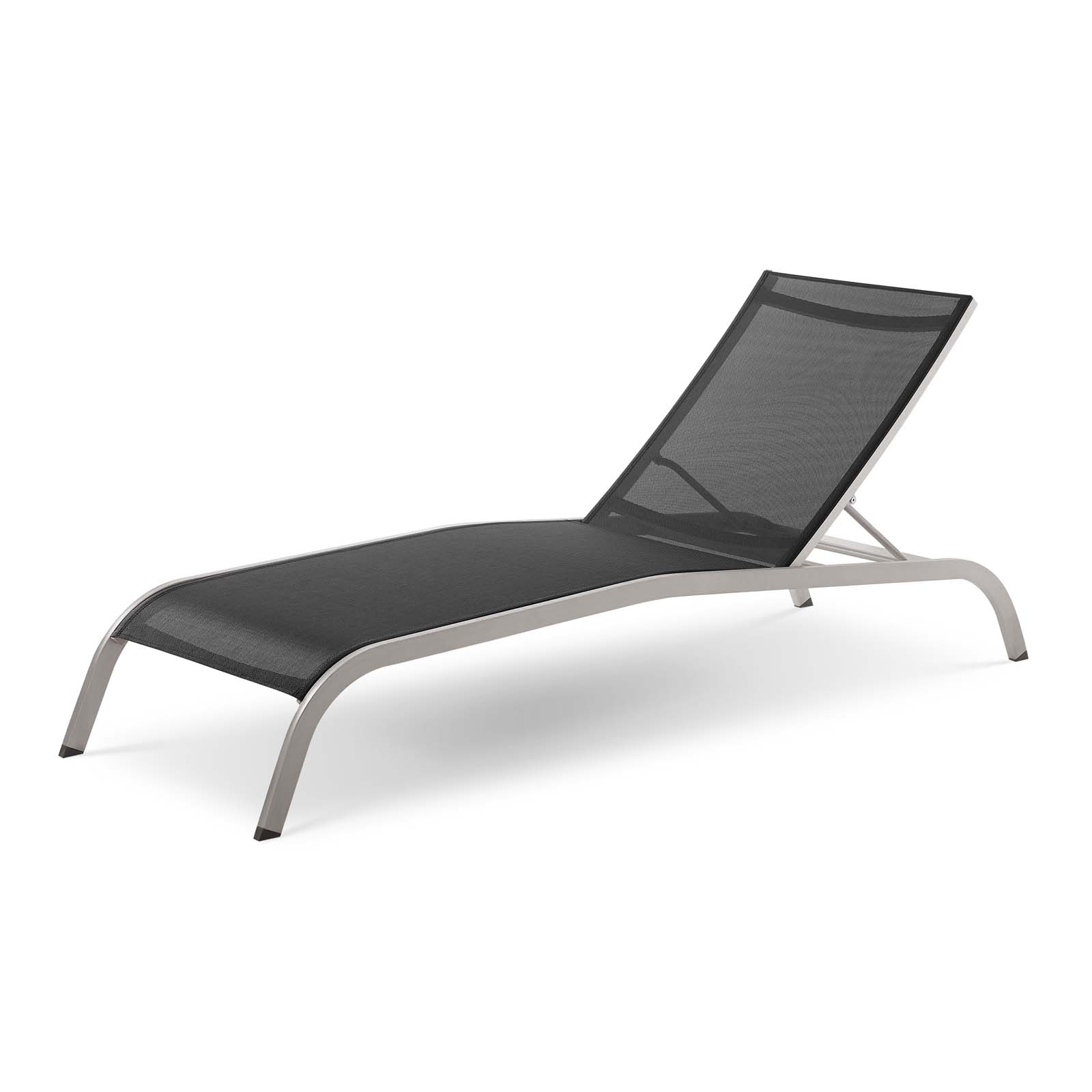 Contemporary Modern Urban Designer Outdoor Patio Balcony Garden Furniture Lounge Lounge Chair, Aluminum, Black - image 1 of 6
