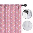thumbnail image 4 of Blackout Kids Curtains,Pink Unicorn Heart Crescent Pattern Childrens Insulated Curtains Set Of 2,Bedroom Essentials,Toddler Room Decor 52"x63", 4 of 5