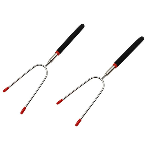 Grill Tools for Outdoor Grill,Stainless Steel Retractable Grill Fork Practical Tools for the Home,Stainless Steel Grill,Stainless Steel Forks