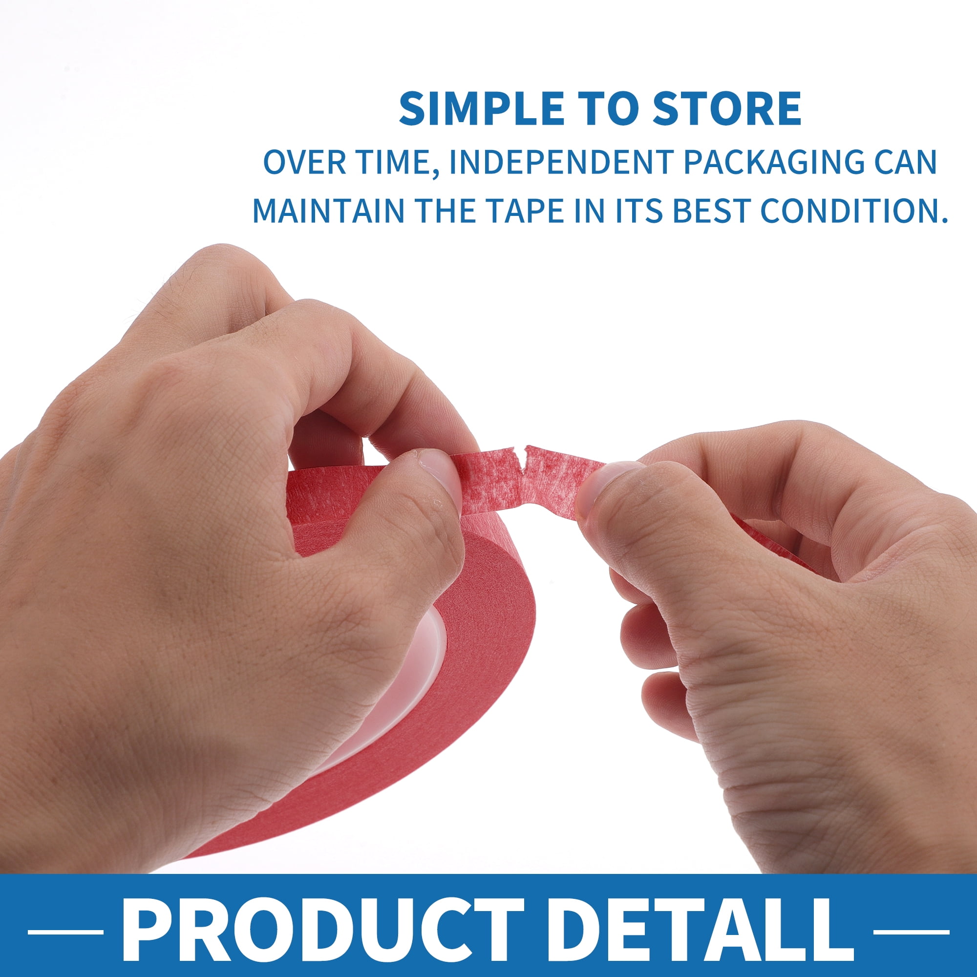 Unique Bargains Painters Tape Easy Removal for Various Surfaces Red