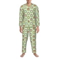 thumbnail image 3 of Naloa Cute Chubby Frog Men’s Pajamas Set - Long Sleeve Button Down Sleep Shirt and Pajama Bottoms Sleepwear Set-Medium, 3 of 7
