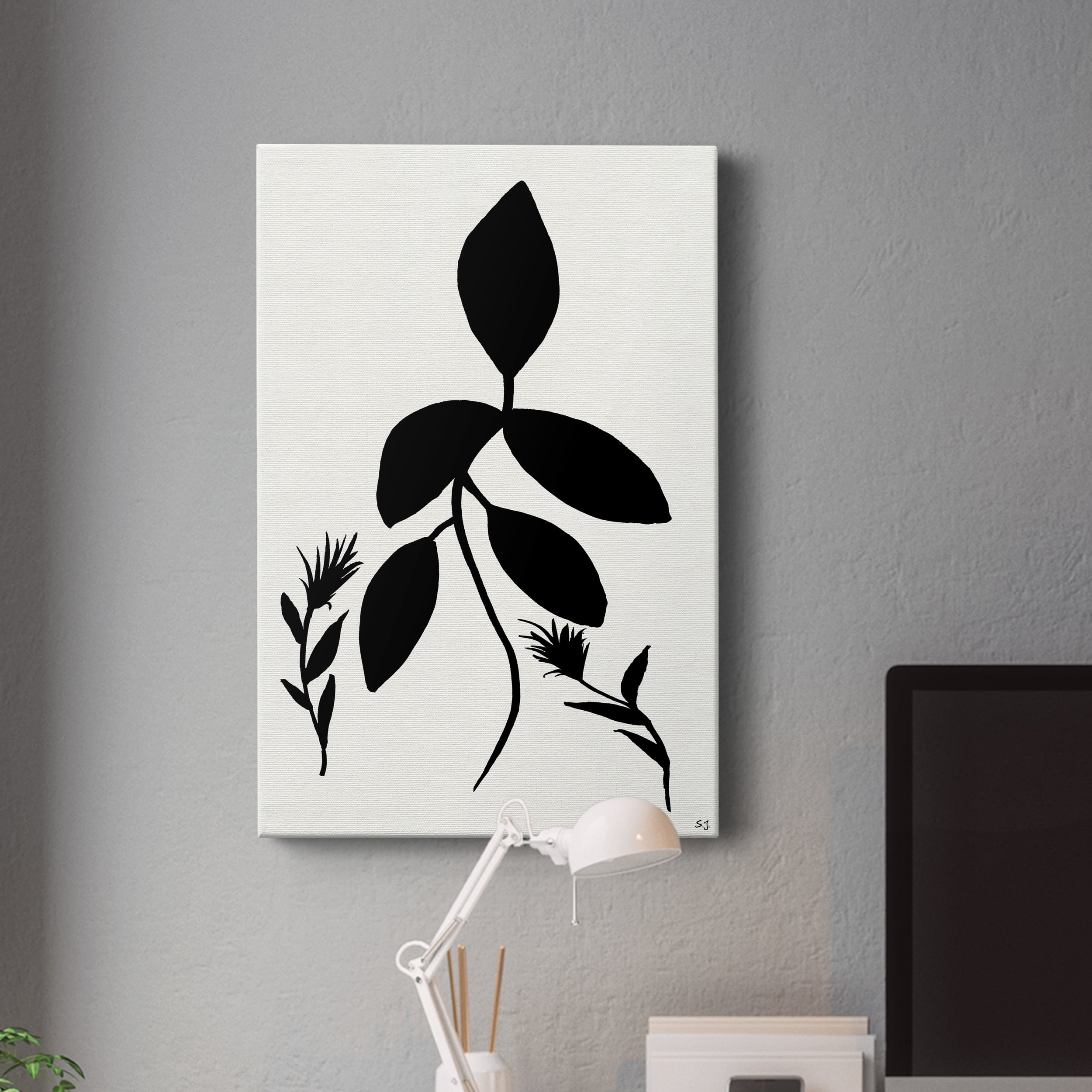 Silhouette Garden I Premium Gallery Wrapped Canvas - Ready to Hang - 24 x 36