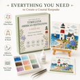 thumbnail image 2 of Sea Glass Art Kit Timeless American Destinations, DIY Sea Glass Acrylic Mosaic Craft Kit with Colorful Glass Pieces, Coastal Artwork for Adults, Handmade Decorative Wall Art Gift Home Decor, 2 of 2