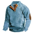 thumbnail image 1 of 2024 Automne Hiver Mode Décontractée pour Hommes Chandail Imprimé Numérique 3D Imitation Tricoté Demi-Fermeture à Glissière Col Rond Sans Capuche, 1 of 2