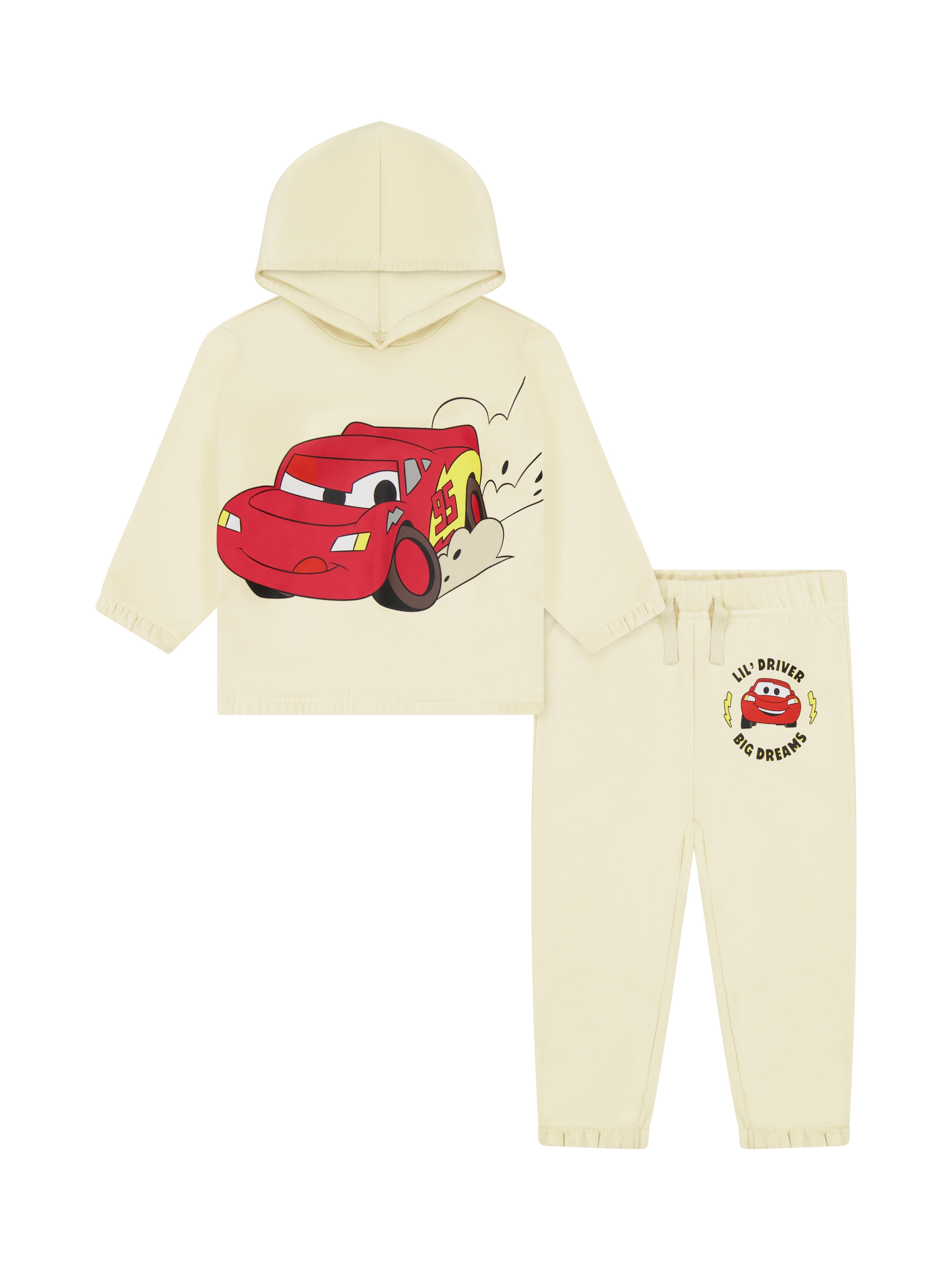 Cars Baby Boy 2 Piece Fleece Jogger Set, Sizes 0-24 Months