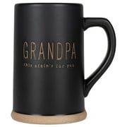 Grandpa For You Midnight Black 32 ounce Ceramic Stoneware Beer Mug Stein