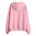 thumbnail image 5 of Resicozy Zip Up Hoodie Women Long Sleeve Fall Winter Plus Size Plain Hooded Sweatshirts Trendy Casual Fashion Jacket With Pockets Pink M, 5 of 5