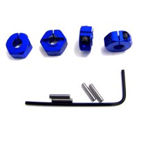 Hot Racing Blue Aluminum Locking 12mm Wheels Hex Kit HRASLF1006 Electric Car/Truck Option Parts