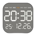 thumbnail image 1 of Reloj de pared digital, reloj de escritorio, versátil, configuración de alarma, reloj despertador, visualización de fecha de la semana para Concha negra, 1 of 8