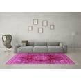 thumbnail image 3 of Ahgly Company Indoor Round Medallion Pink Traditional Area Rugs, 3' Round, 3 of 4