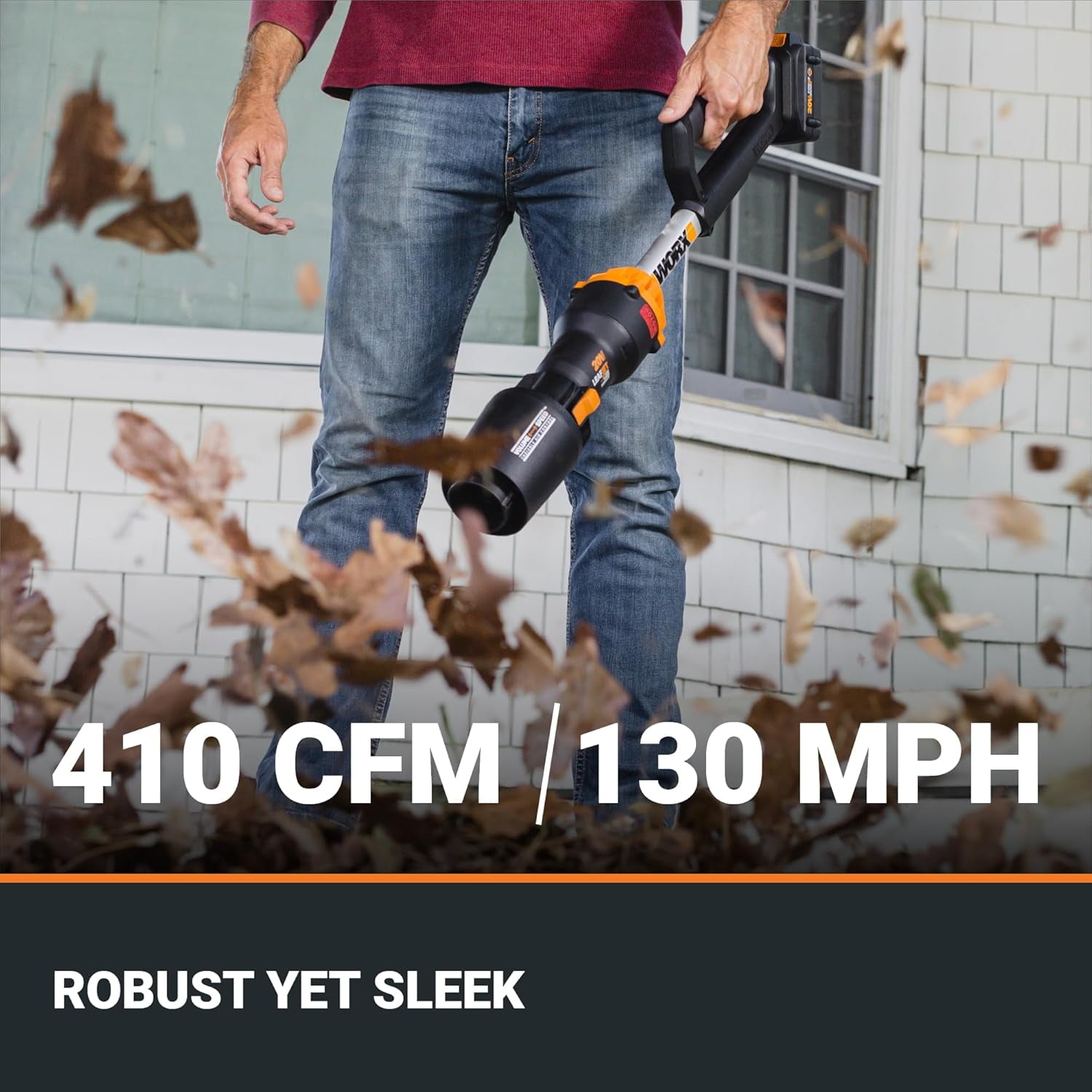 Worx WG543.9 20V Power Share LEAFJET Cordless Leaf Blower with Brushless Motor - TOOL ONLY