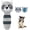 Grey Raccoon, variant on Squeaky  Toys for Aggressive Chewers 3 in 1,   Toys with 3 Layers,Interactive  Toys for Large Dogs Balls to Keep Them Busy for Small Medium Dogs()