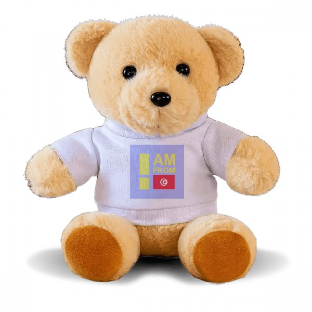 I Am From Tunisia Art Deco Fashion Bear Toy Animal Plush Toy