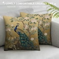 thumbnail image 3 of Fenyluxe Peacock Birds Garden Fashion Style Dirt-Resistant Throw Pillow Covers for Couch Sofa Bed Living Room Bedroom Car 1PC 18x18in, 3 of 5