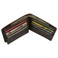 thumbnail image 5 of Men's Real Leather RFID Blocking Bifold Wallet Stylish Anti Theft Security With ID Window, 5 of 9