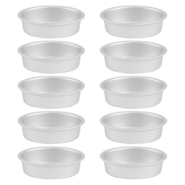 10 Uds Mini forma ovalada de huevo aleación de aluminio Metal molde para pastel de queso molde para pan soporte para tarta pudín Je